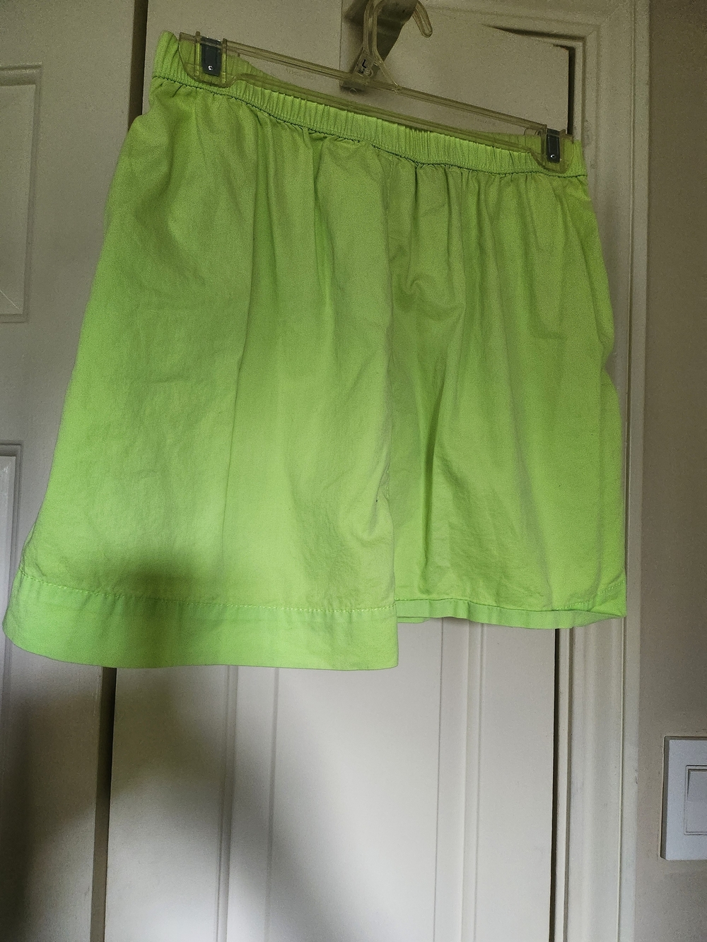 GAP Neon Lime Green Elastic Waist Skirt